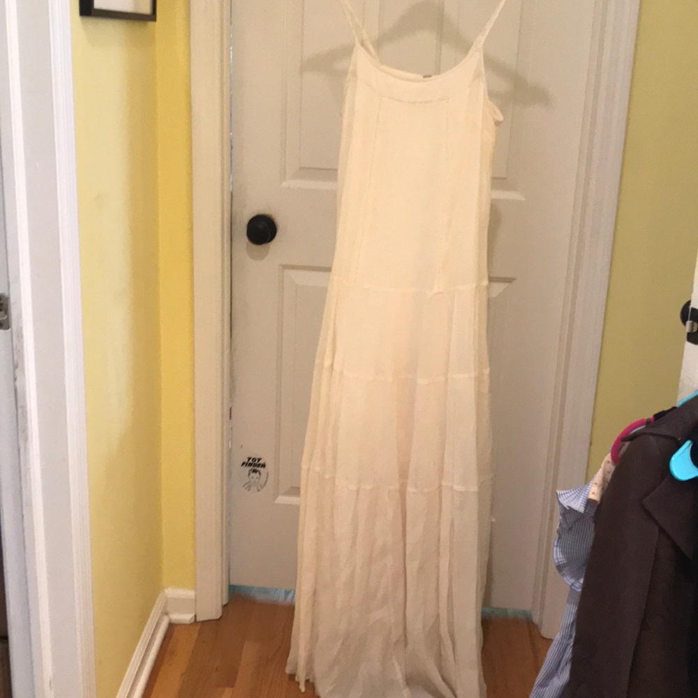 Lauren Conrad long cream dress